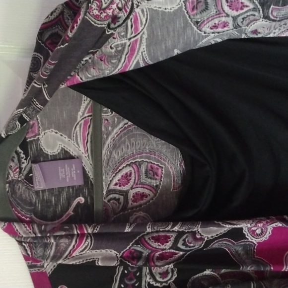 Laura Scott Plus Size 1X Women's Polyester Blouse - Picture 5 of 6